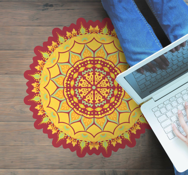 Summer in a Mandala mandala rug - TenStickers