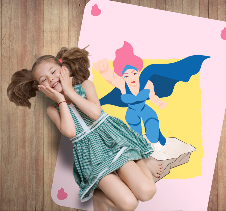 Superhero Adventure Imagery playroom carpet - TenStickers