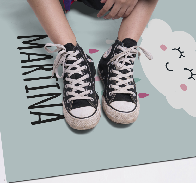 Sweet dreams cloud with name. personalised mat - TenStickers