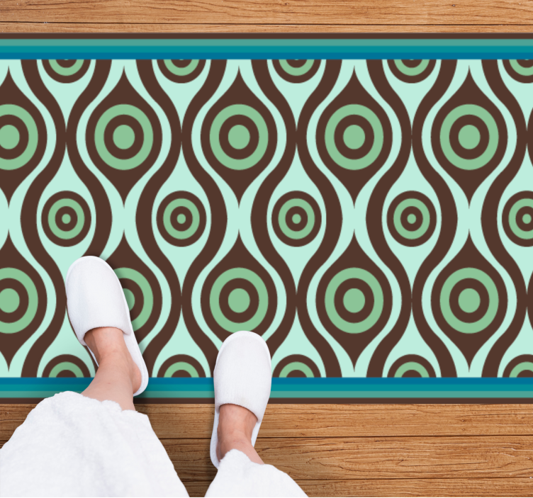 Swirl Pattern Inspiration mosaic vinyl rug - TenStickers