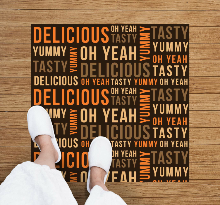 Tasty Delicious Yummy custom rug - TenStickers