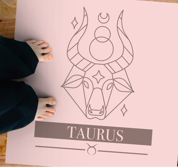 Taurus Zodiac Sign custom rug - TenStickers