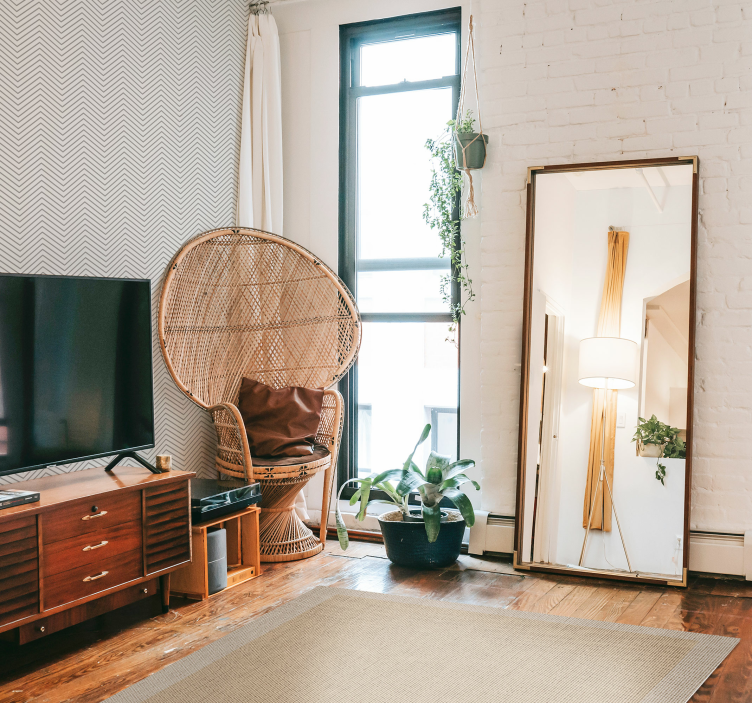 Teplon beige natural minimalist rug - TenStickers