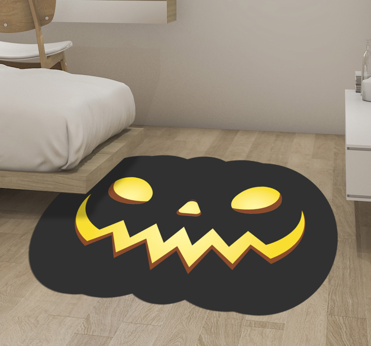 Terrifying halloween pumpkins vinyl rug - TenStickers