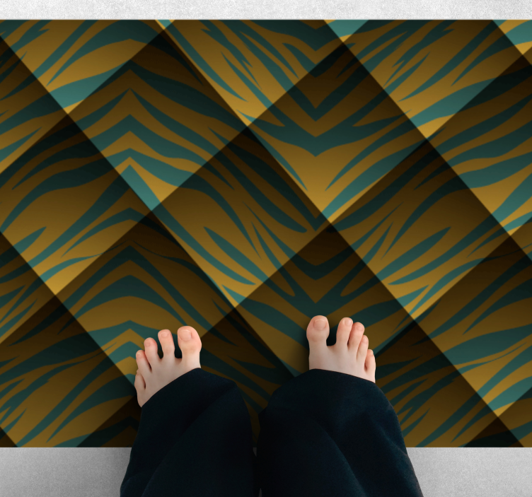 Tiger Stripe Concept animal print vinyl rug - TenStickers