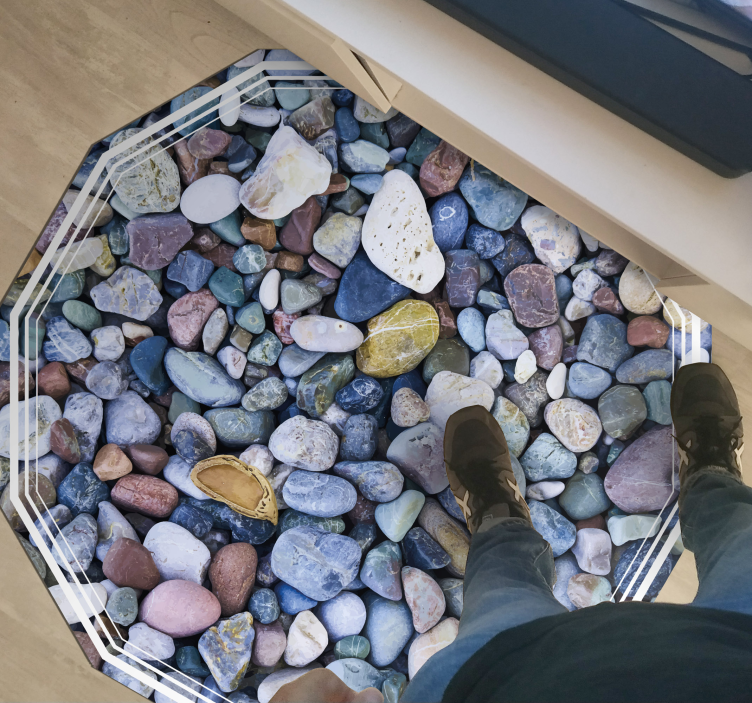 Tiny little stones floral rug - TenStickers