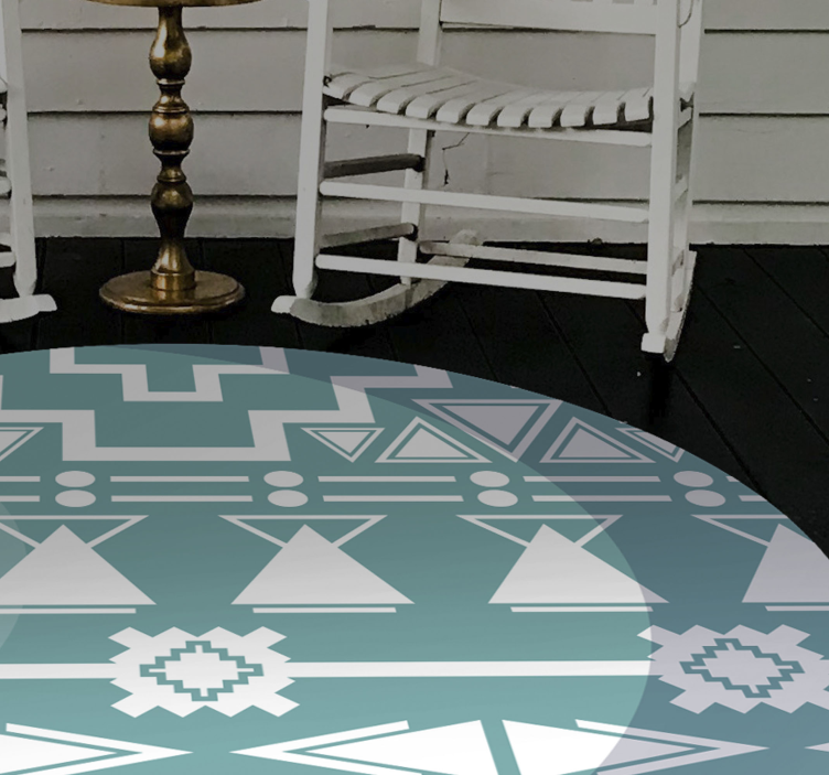 Tribal Geometrics geometric vinyl rug - TenStickers