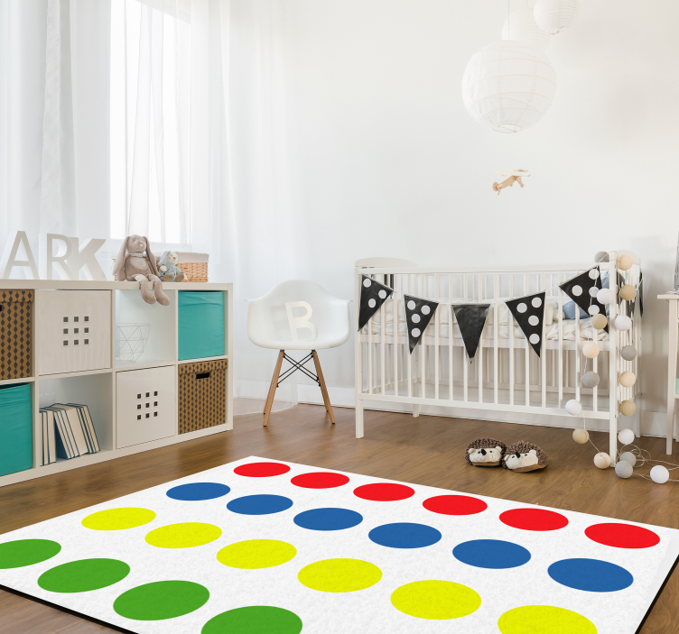 Wonderful Twister game vinyl rug - TenStickers
