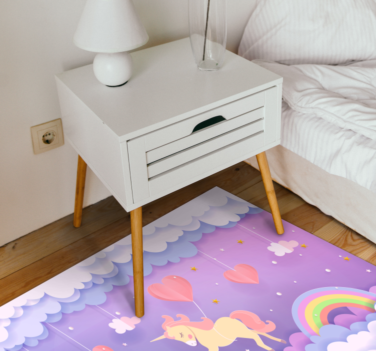 Unicorn Fantasy Scene nursery vinyl rug - TenStickers