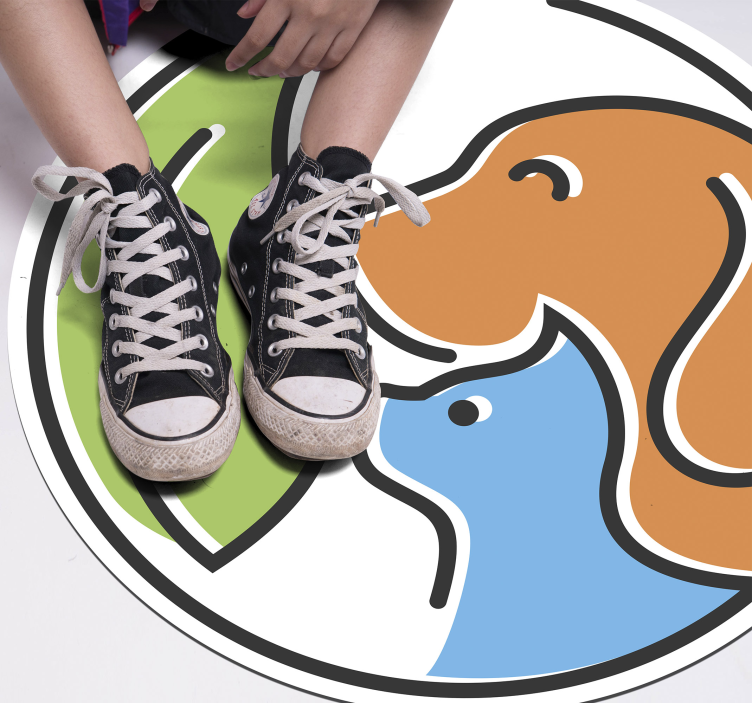 Conceptual creature visages animal vinyl rug - TenStickers