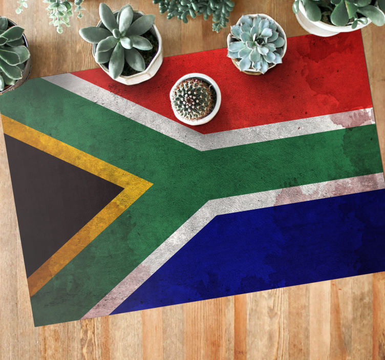 Vintage South Africa Flag vintage rug - TenStickers