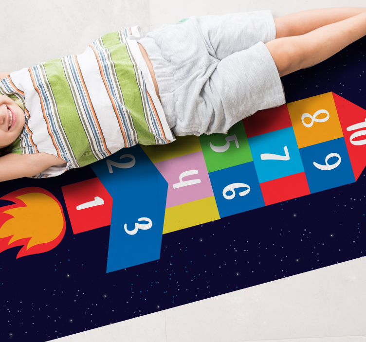 Vinyl rug jumping game for kids - TenStickers