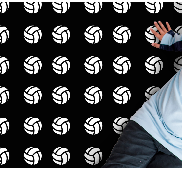 VOLLEYBALL PATTERN game vinyl rug - TenStickers