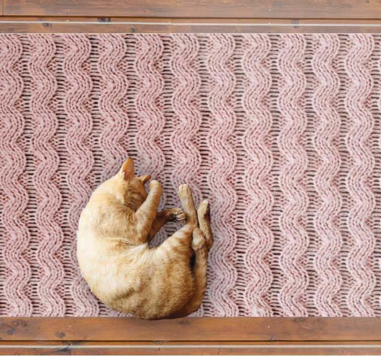 Wavy Pattern bedroom vinyl rug - TenStickers