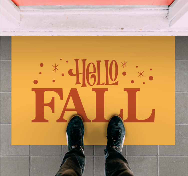 Welcome Autumn Vibes custom rug - TenStickers