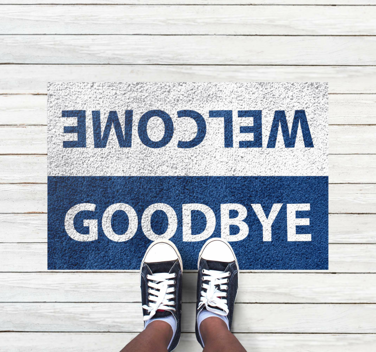 Welcome Goodbye Statement custom rug - TenStickers