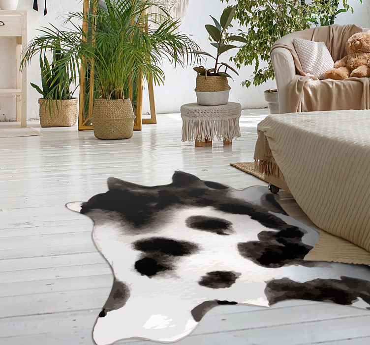 Western cow animal print vinyl rug - TenStickers