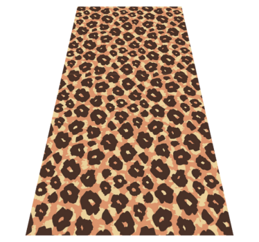 Animal print vinyl rug velvety classic leopard style - TenStickers