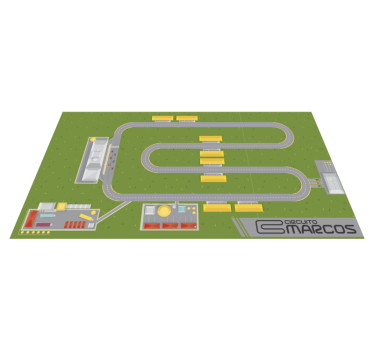 personalizable track carpet rug - TenStickers