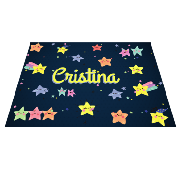Customizable kids stars vinyl carpet - TenStickers