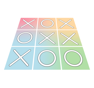 Tic tac toe vinyl rug game - TenStickers