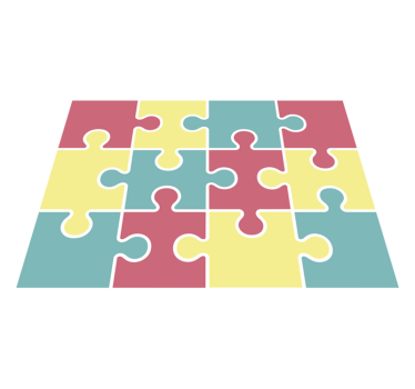 pastel tones puzzle game vinyl carpet - TenStickers