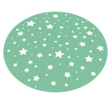 Green Stars kids vinyl carpet - TenStickers