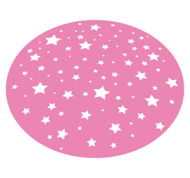 Pink Stars round vinyl carpet - TenStickers