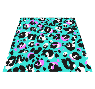 Neon Leopard Print animal print carpet - TenStickers