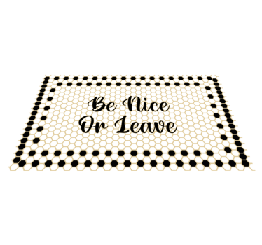 Customized text be nice bespoke rugs - TenStickers