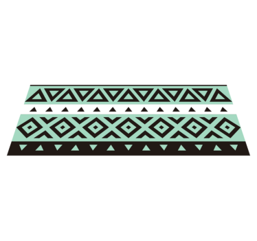 Tribal Black Pattern ethnic style rugs - TenStickers