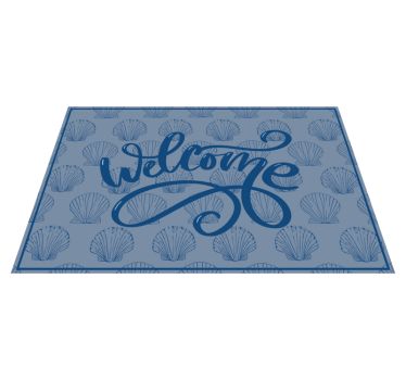 Seashell Blue Tones bespoke rugs - TenStickers