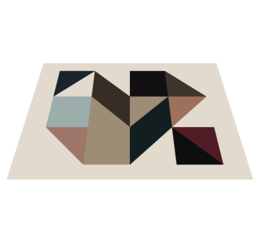vinyl rug geometric shapes colours geometric carpets - TenStickers