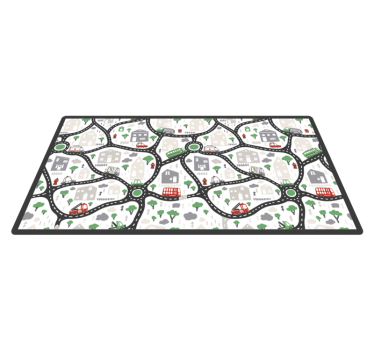 Children's vinyl rug city with highway road mat - TenStickers