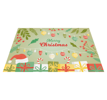 Merry Christmas and gifts Christmas rug - TenStickers