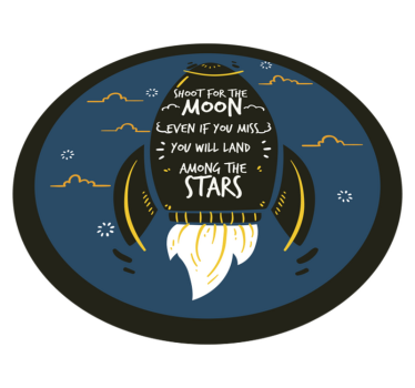 Shoot for the moon bespoke rugs - TenStickers