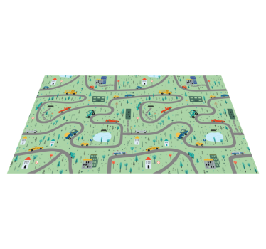 City for kids road mat - TenStickers