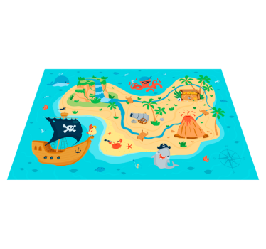 Vinyl rug look for the treasure game rug - TenStickers
