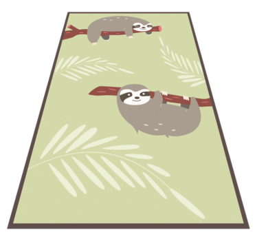 Relaxed sloth animal mat - TenStickers