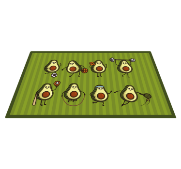 Anime avocados kids vinyl carpet - TenStickers