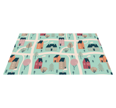 Cute children road map pattern road mat - TenStickers