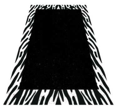 Zebra black runner animal print carpet - TenStickers