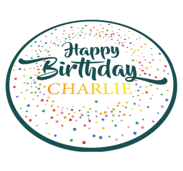 Personalised happy birthday vinyl carpet - TenStickers