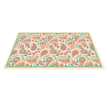 Rectangular persa green ethnic style rugs - TenStickers