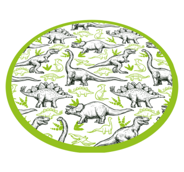 two colors doodle dinosaur print animal mat - TenStickers