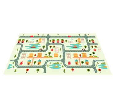 road playmat children road mat - TenStickers