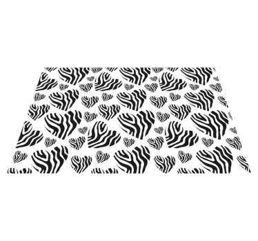 Zebra animal print heart animal print carpet - TenStickers