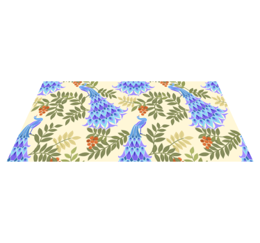 Magic peacock feather animal print mat - TenStickers