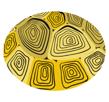 Yellow turtle pattern animal print carpet - TenStickers
