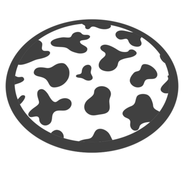 Black and White Cow Print vinyl rug - TenStickers